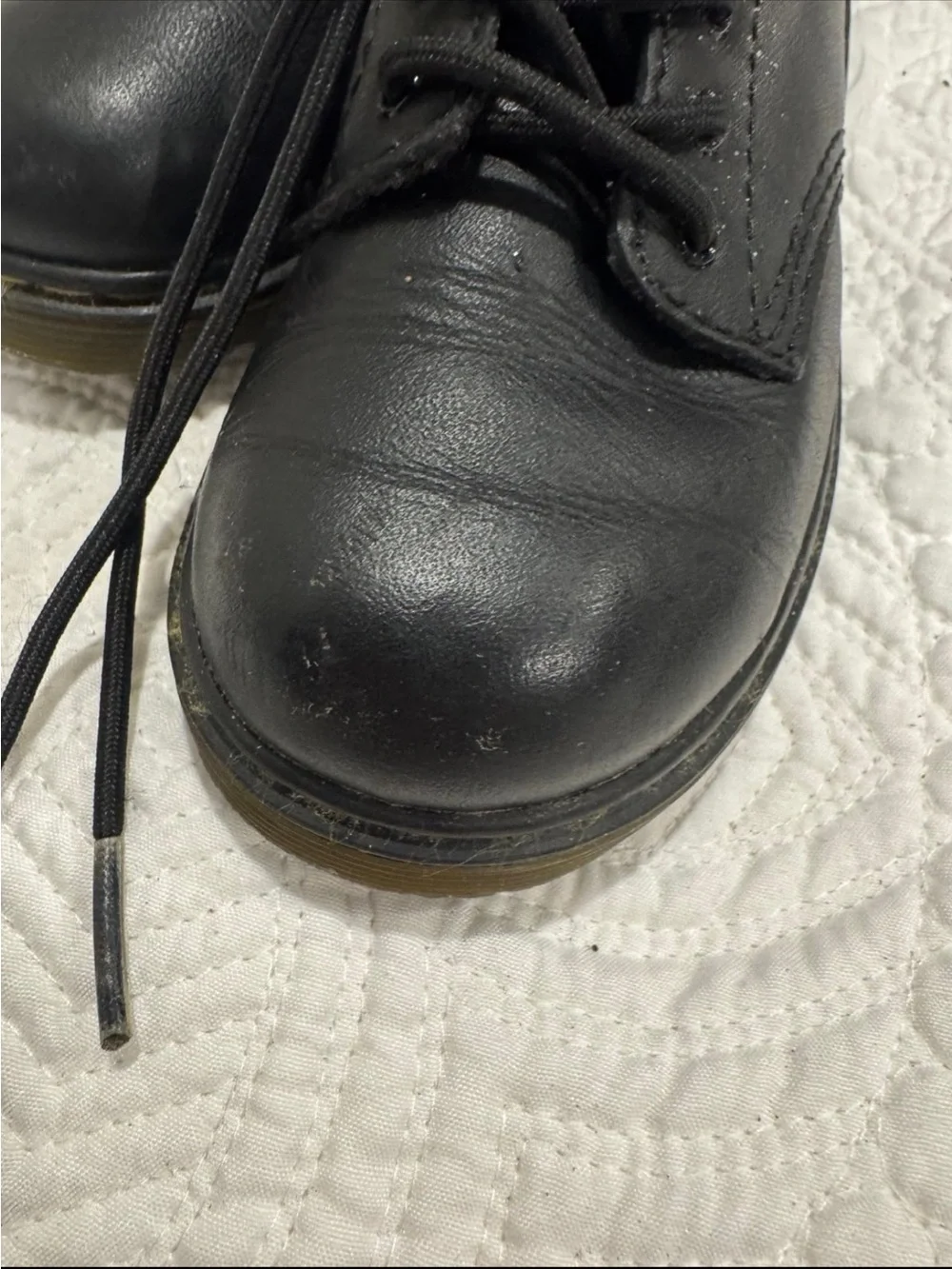 Dr. Martens kids Black Lace-Up Combat Boots